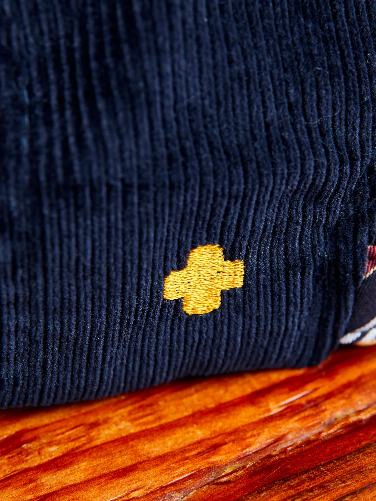 6-Panel Corduroy Cap in Navy