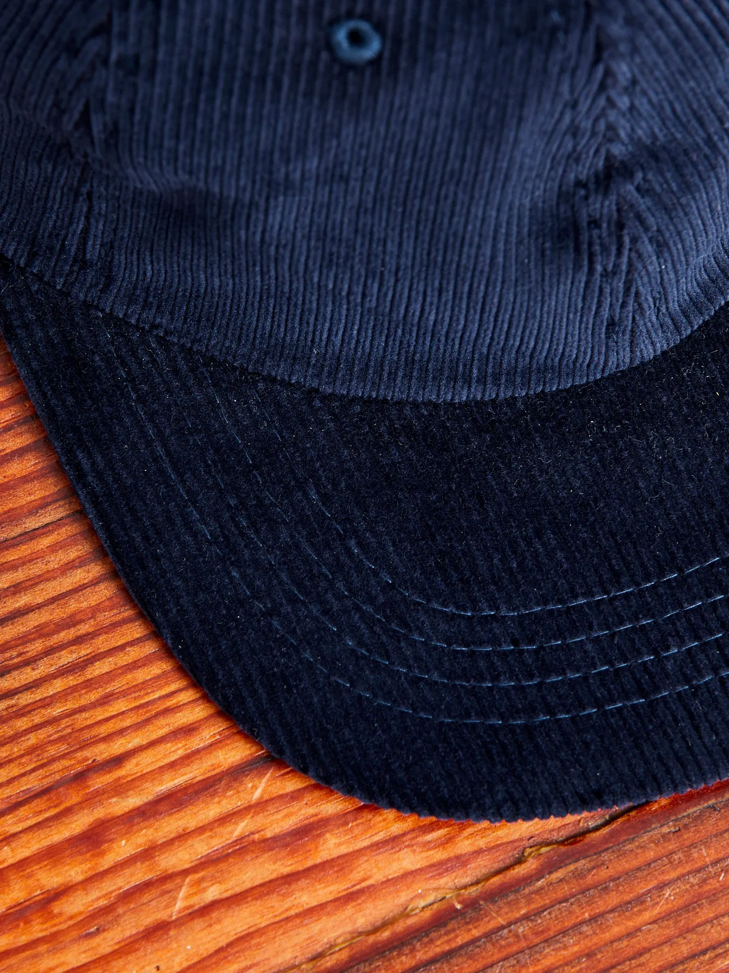 6-Panel Corduroy Cap in Navy