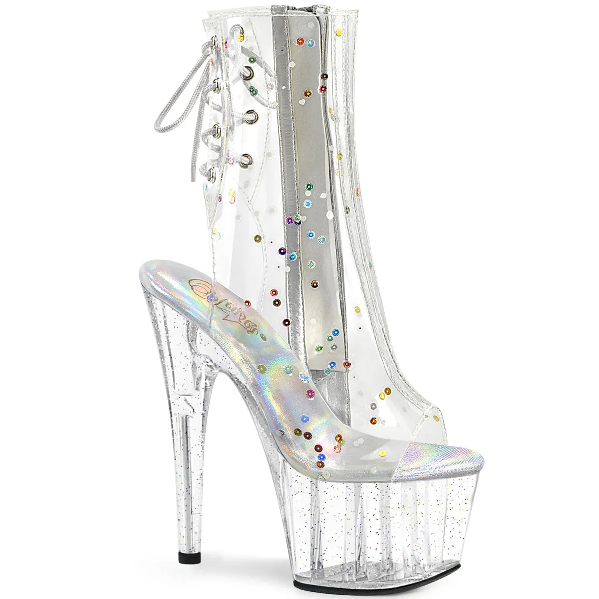 ADORE-1018C-2 Pleaser Shoes Clearance Glittery Stripper Boots