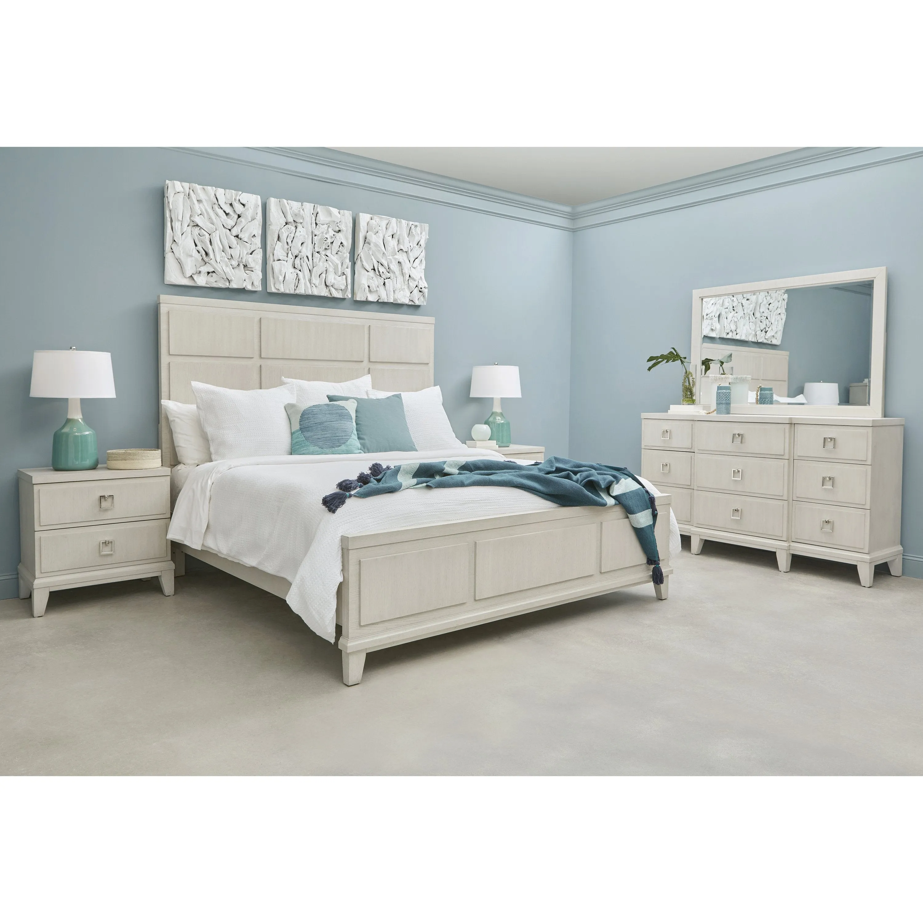 Aptal Natural Queen Panel Bed