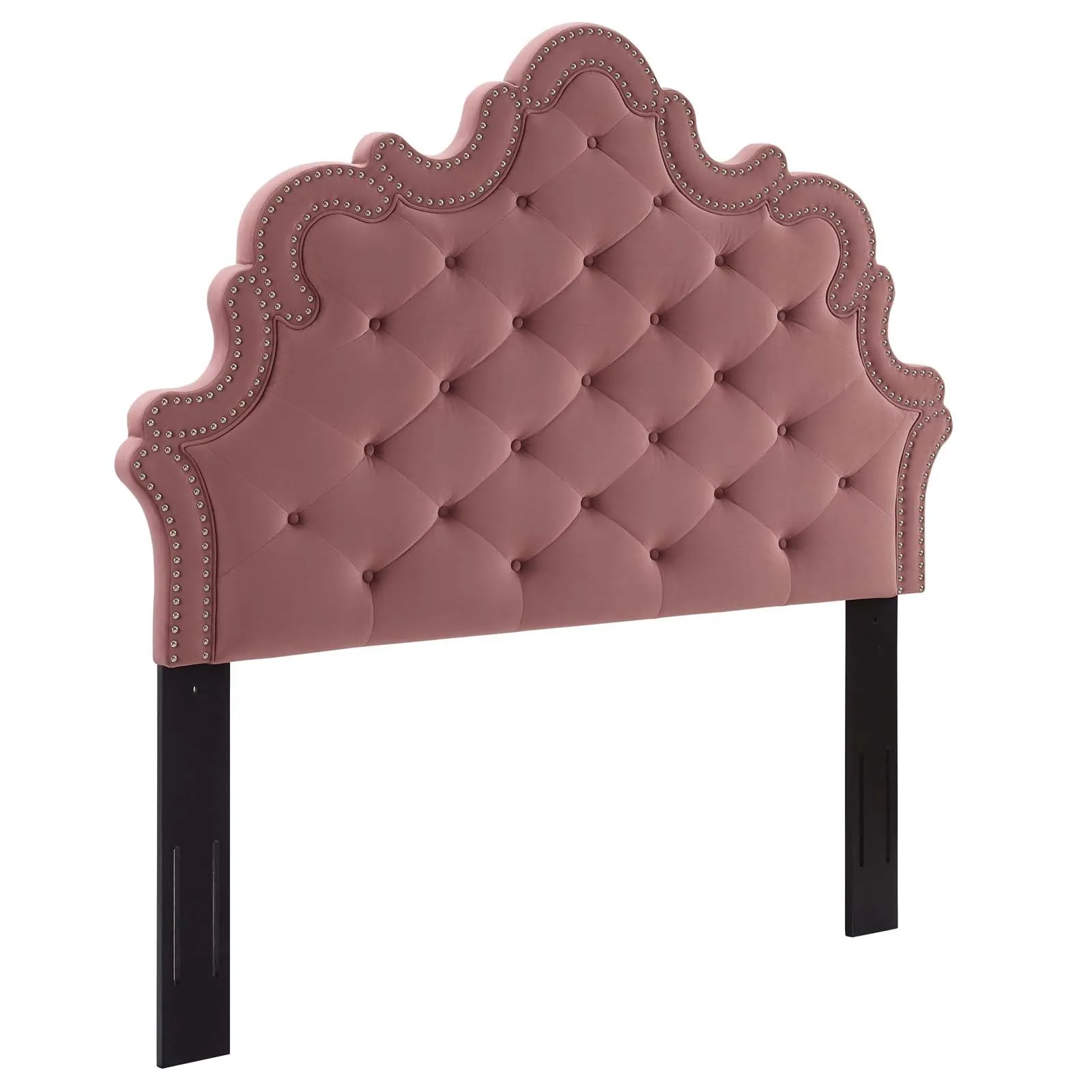 Arabella Button-Tufted Performance Velvet Full/Queen Headboard By Modway - MOD-6563 - Dusty Rose