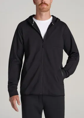 A.T. Performance French Terry Full Zip Hoodie for Tall Men in Black