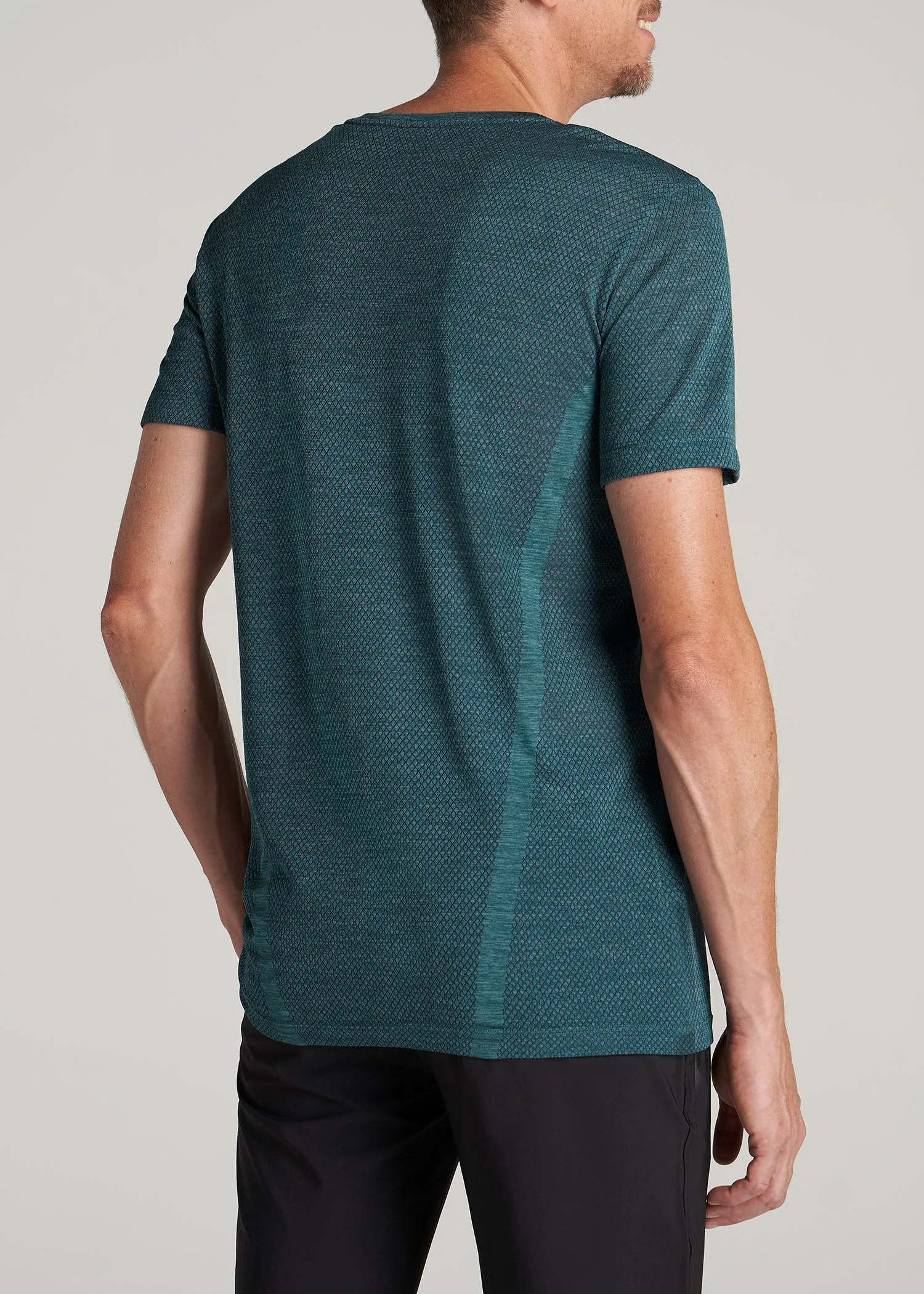 A.T. Performance MODERN-FIT Engineered Athletic Tall Tee in Teal Mix