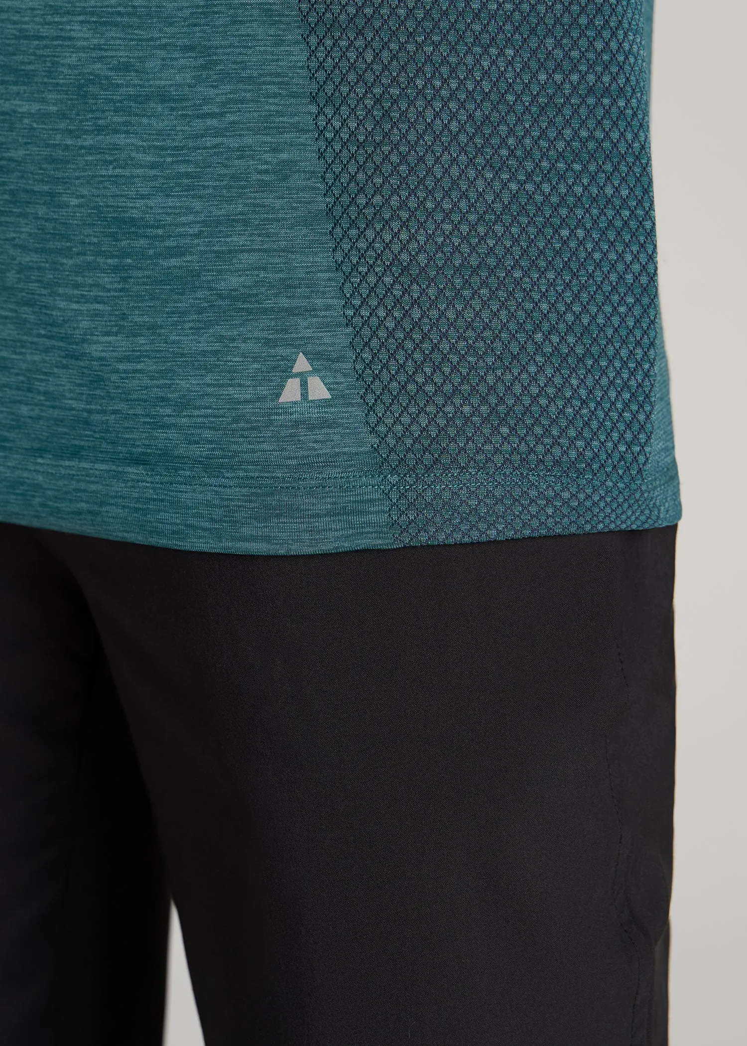 A.T. Performance MODERN-FIT Engineered Athletic Tall Tee in Teal Mix