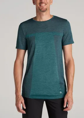 A.T. Performance MODERN-FIT Engineered Athletic Tall Tee in Teal Mix