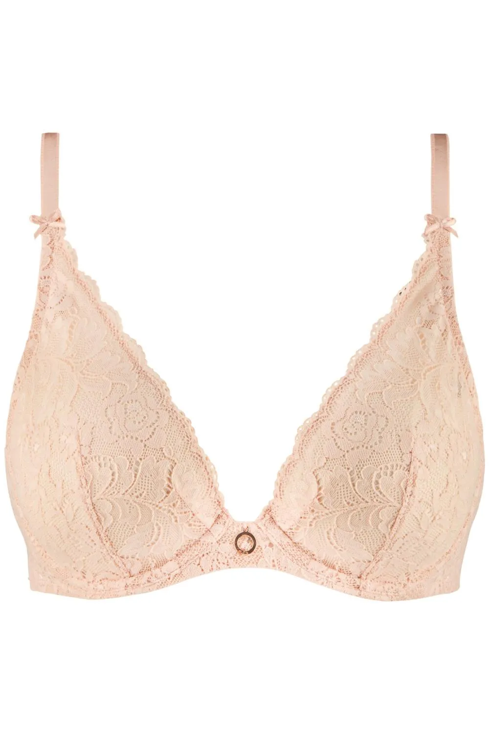 Aubade Rosessence Underwired Triangle Plunge Bra, Nude d’té (2KF12)