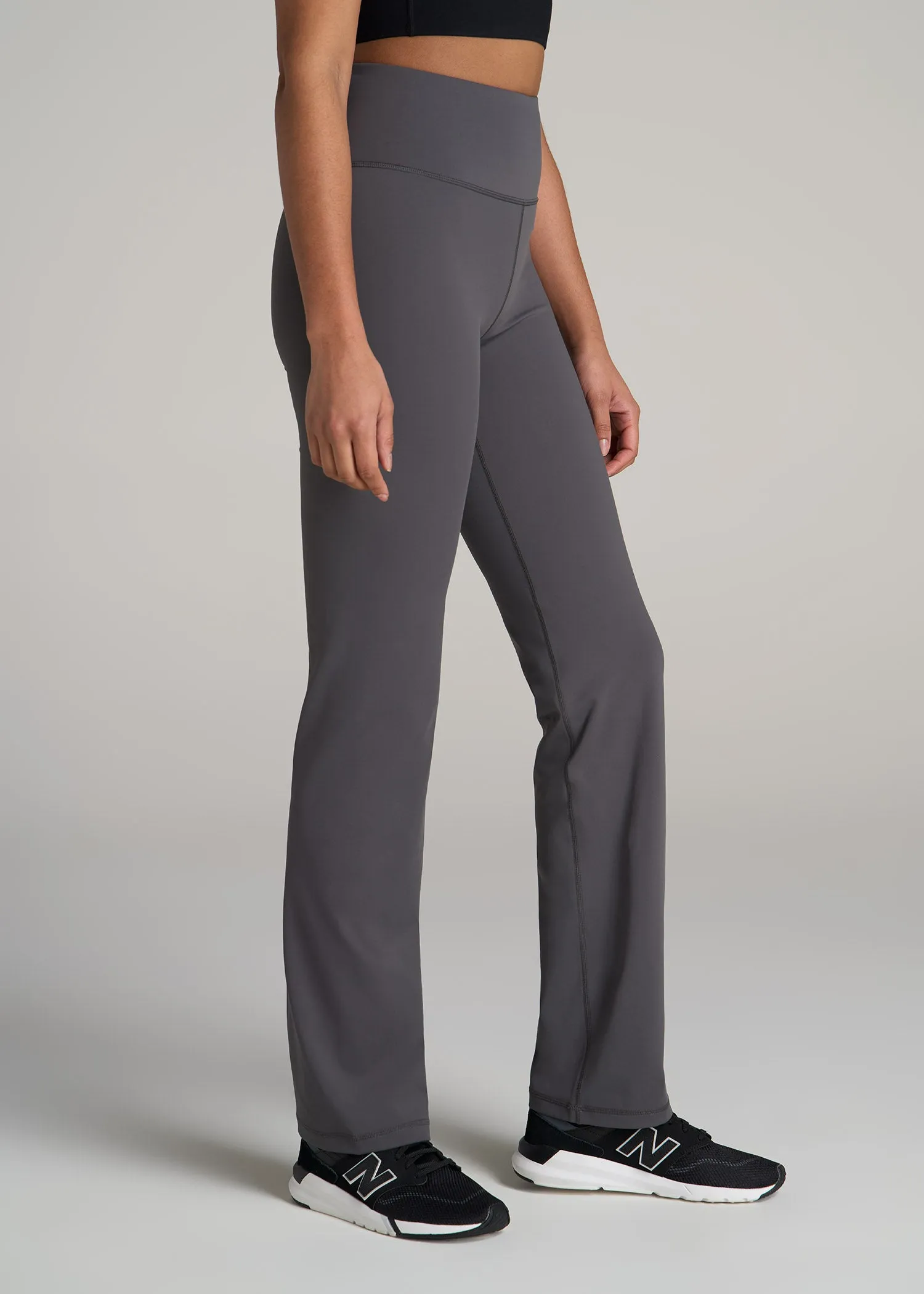 Balance Straight Leg Leggings for Tall Women in Charcoal