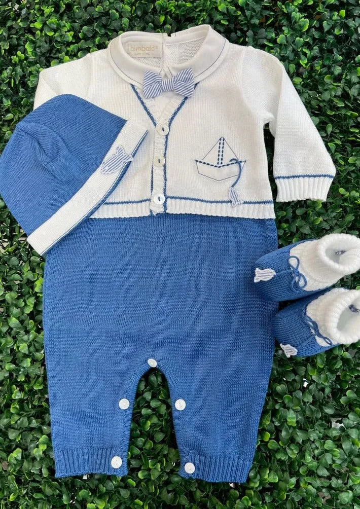 Bimbalo Cotton Knit 5 Pc Outfit Yacht Applique