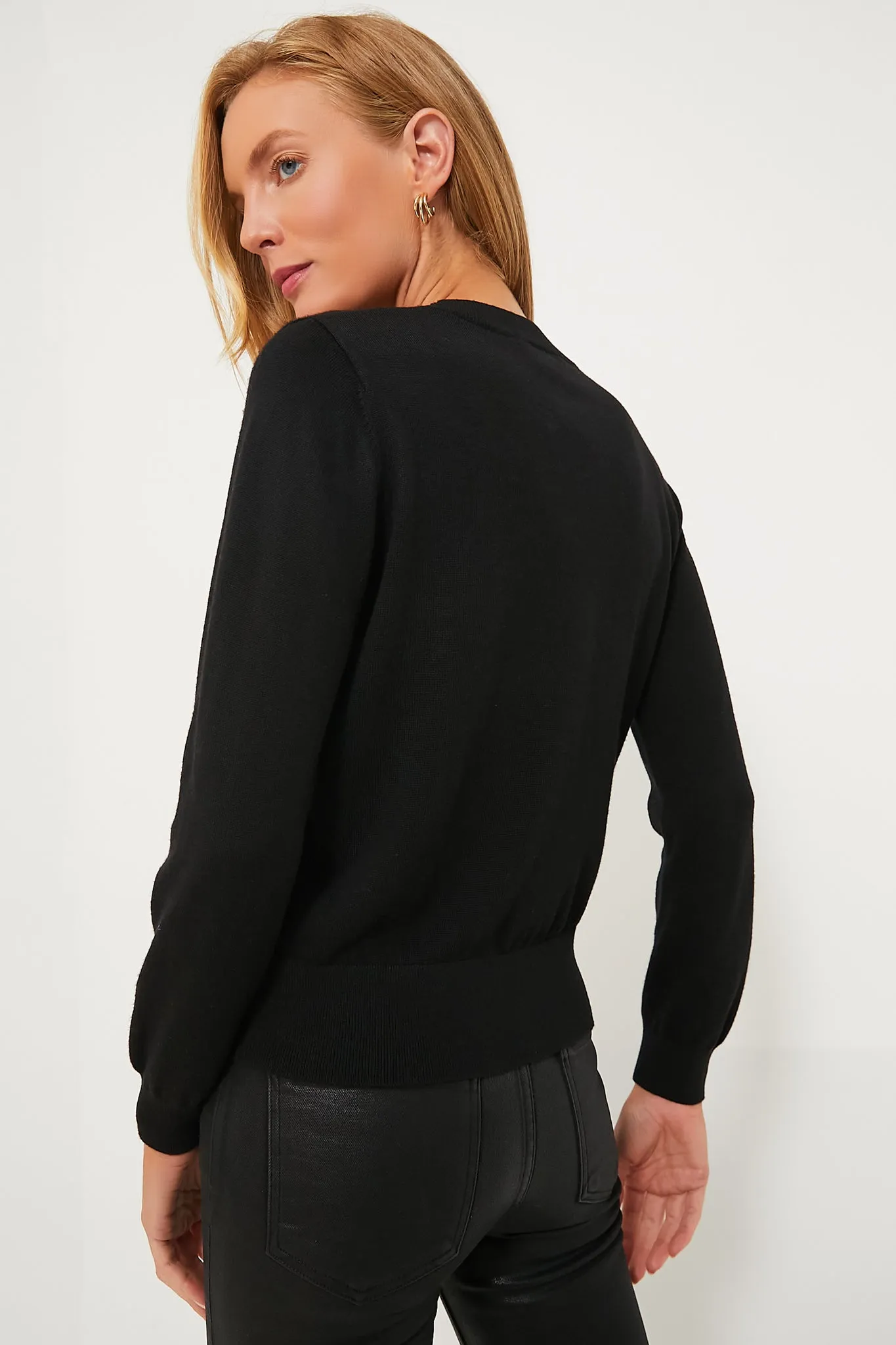 Black Sunburst Embellished Riley Sweater