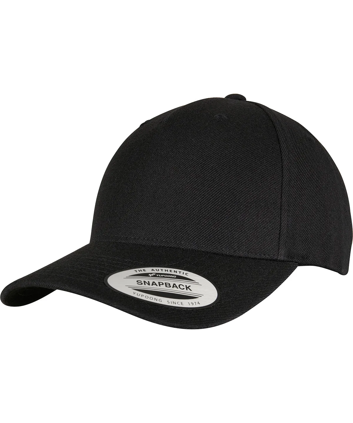 Black - YP classics 5-panel premium curved visor snapback cap (5789M)