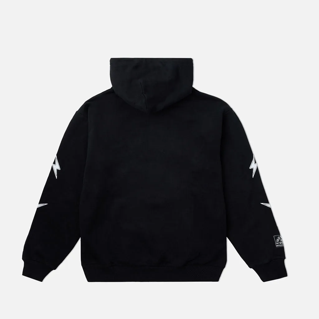 Blaze Felt Applique Hoodie Black