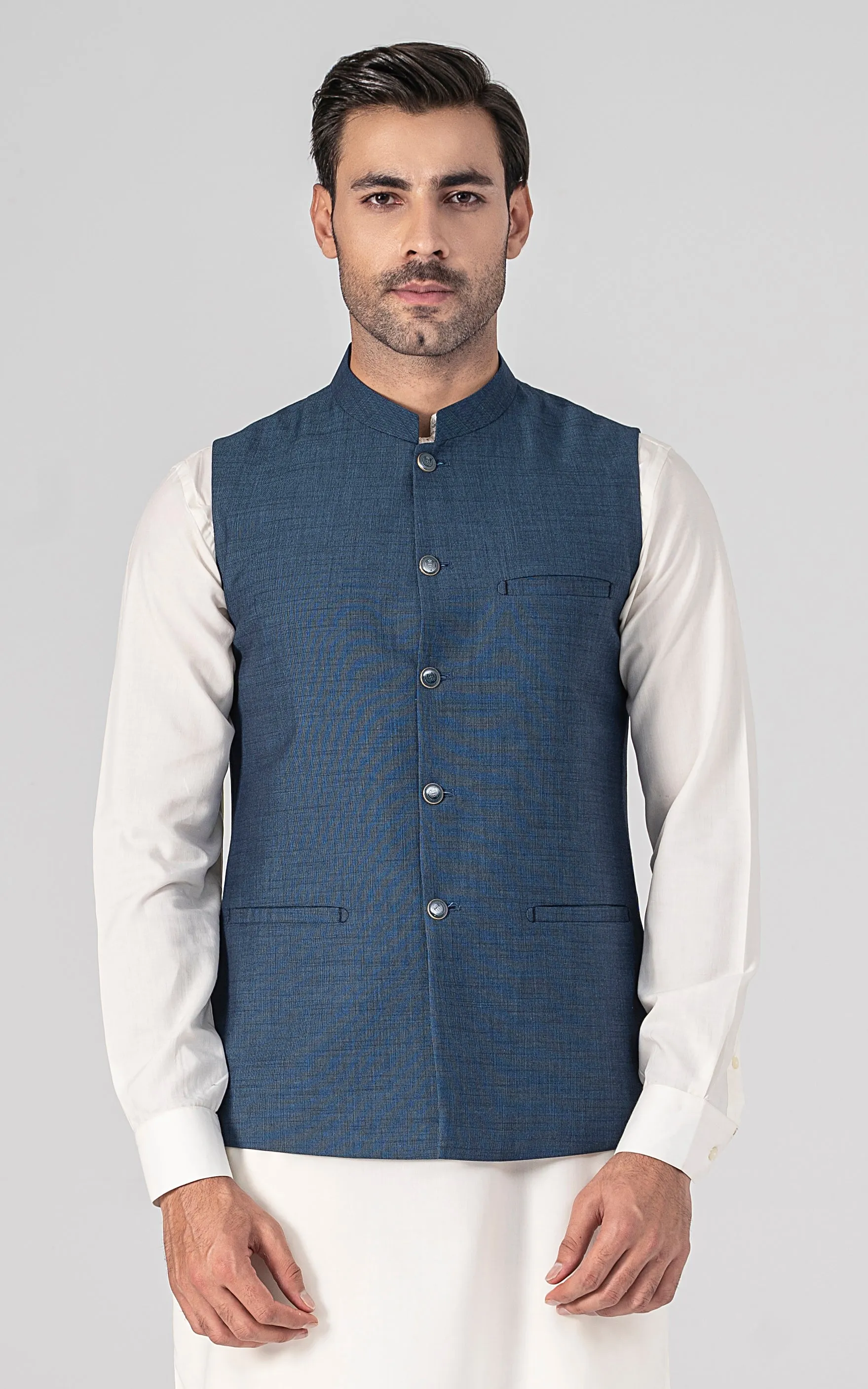 BLENDED WAISTCOAT - SIGNATURE COLLECTION  INDIGO BLUE