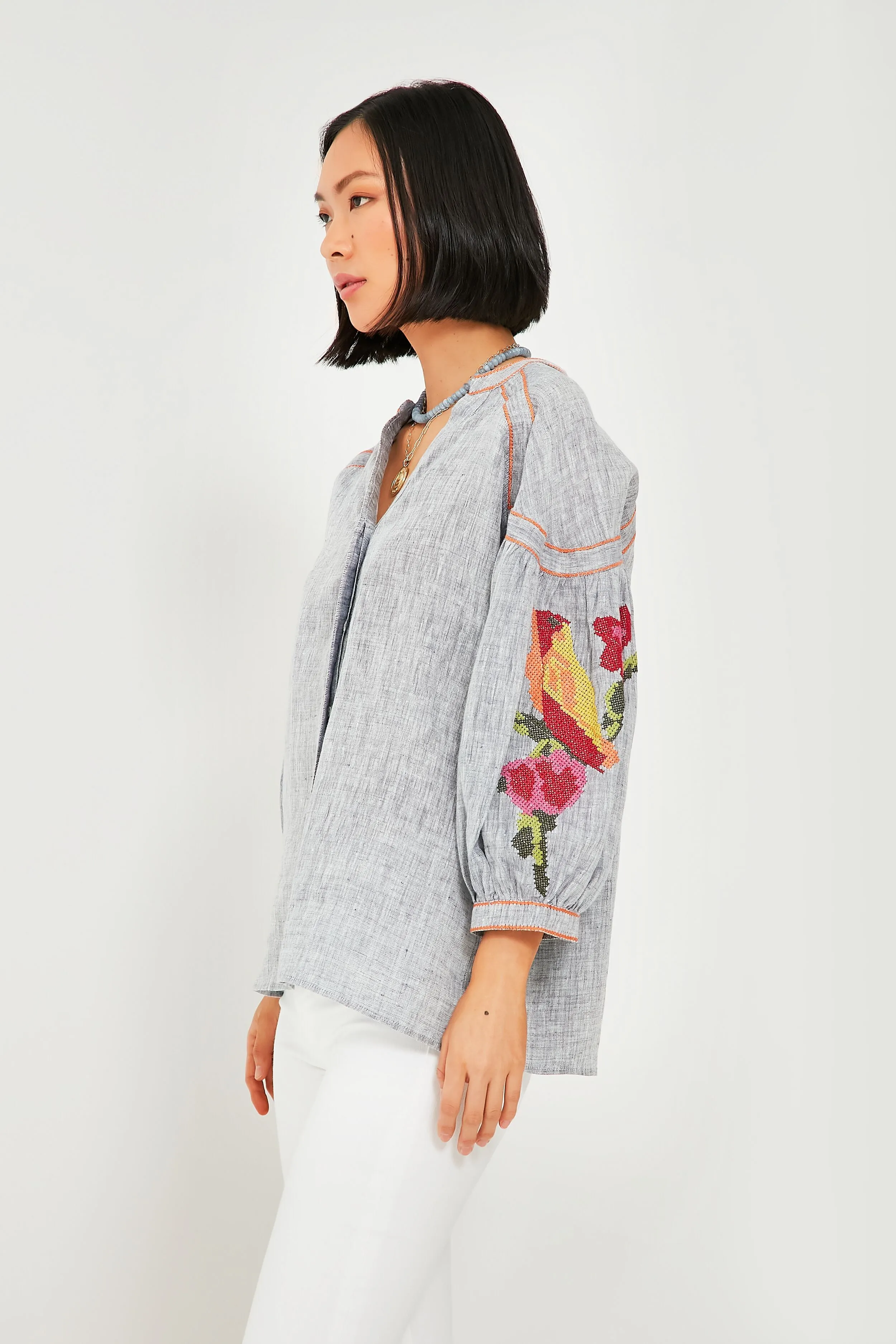 Blue Rufous Blouse