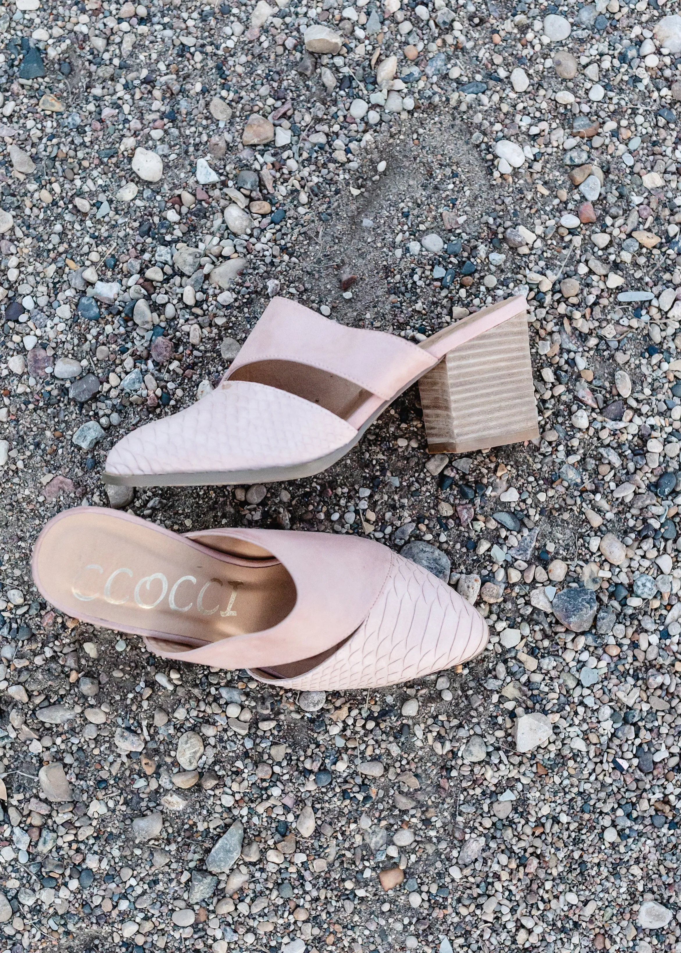 Blush Mule Slip On Heel - FINAL SALE