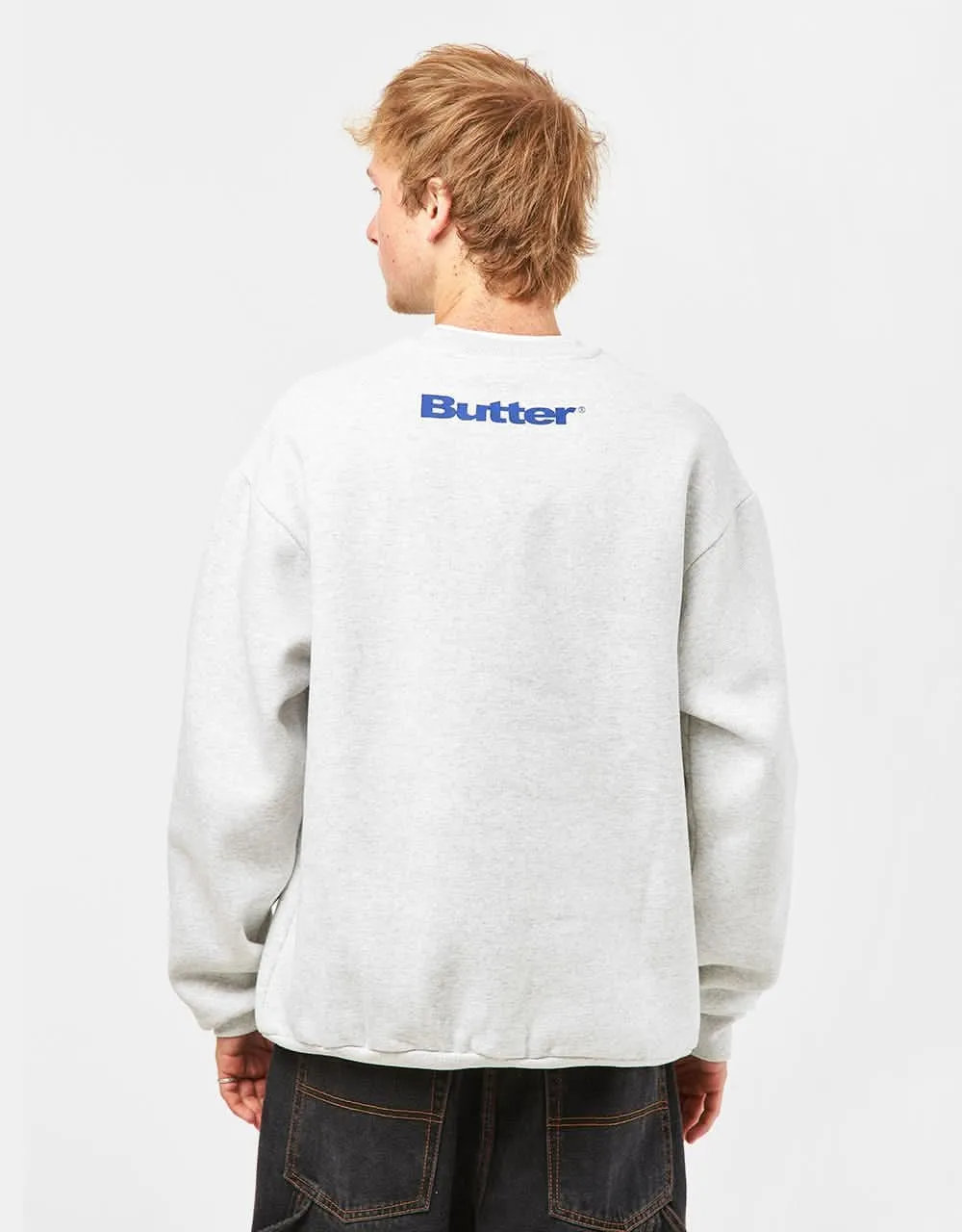 Butter Goods x Blue Note Records Logo Felt Applique Crewneck -Ash