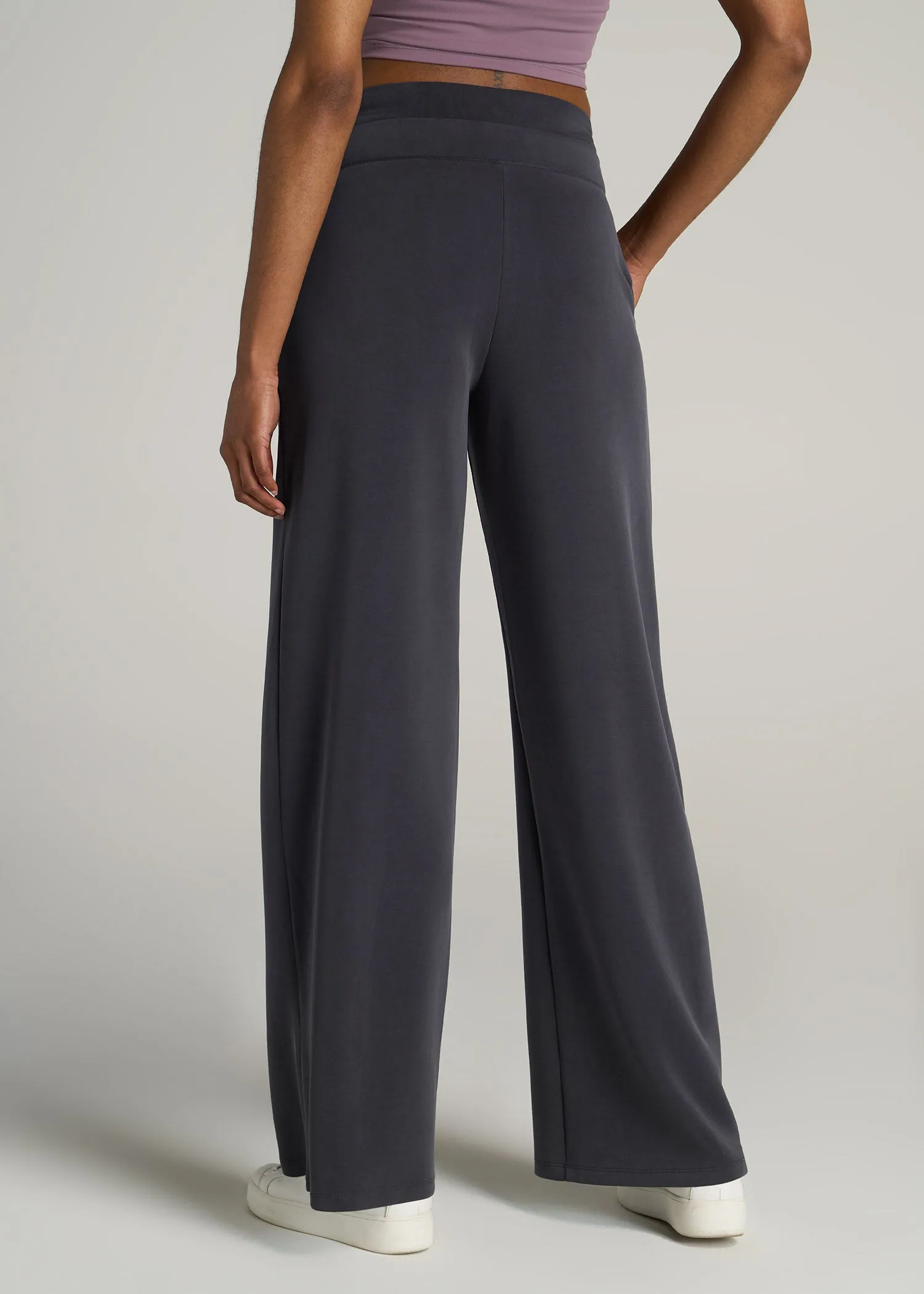 Butter Wide Leg Ultra High Rise Pant for Tall Women in Charcoal Rinse