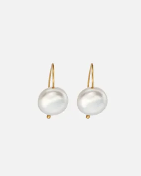 Button Pearl Earrings