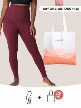 Buy 1, Get 1 FREE: 1 High-Waisted Shaping Leggings   1 FREE Grab-And-Go Totebag