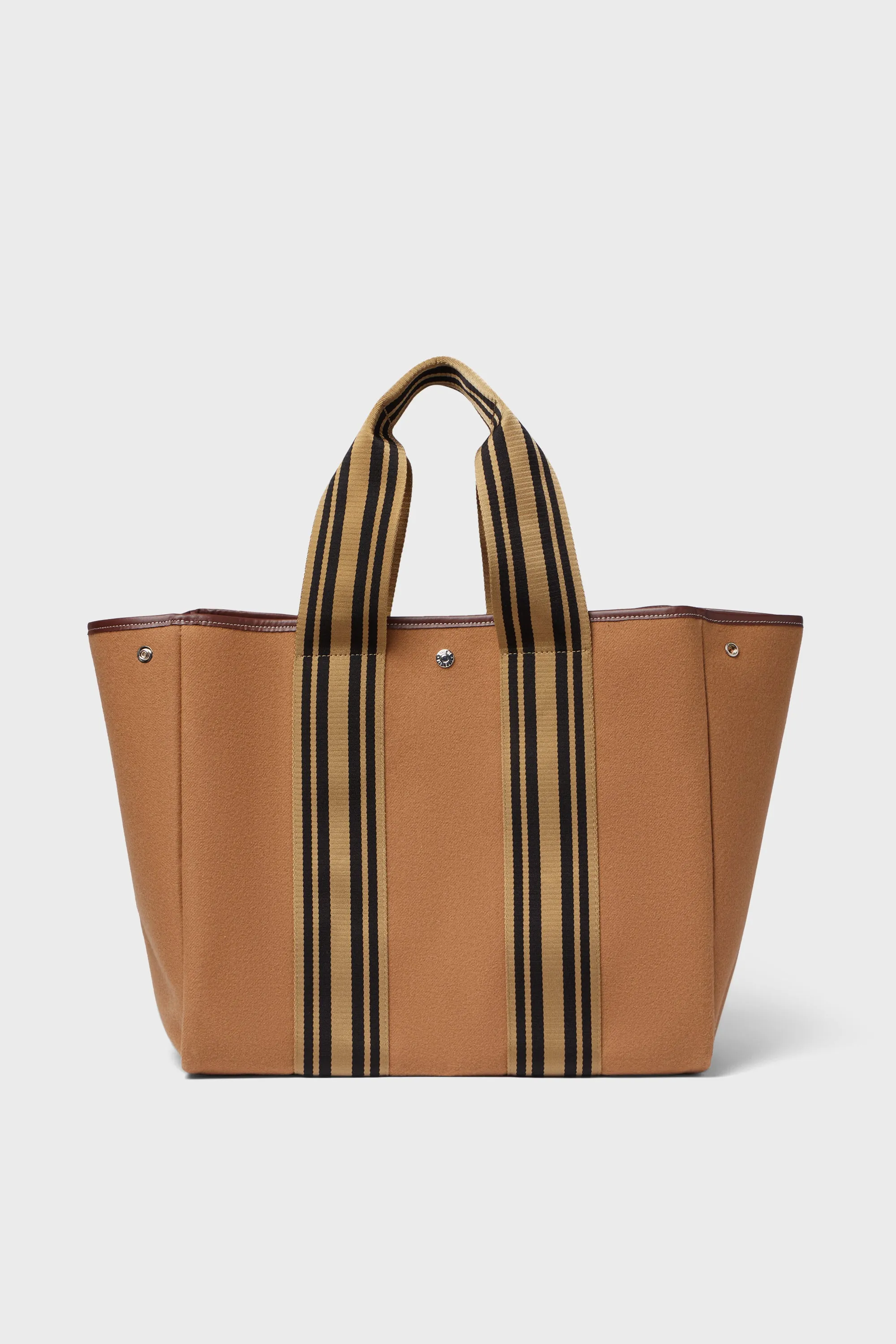 Camel Flannel Equestrian Traversee L Tote