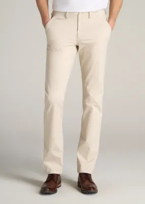 Carman TAPERED Chinos in Soft Beige - Pants for Tall Men