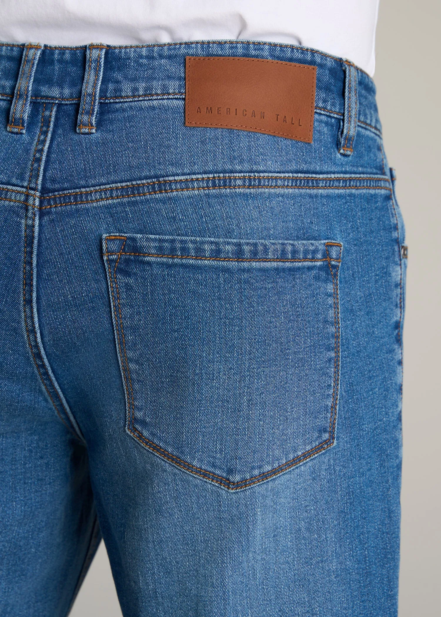 Carman TAPERED Jeans for Tall Men in Classic Mid Blue