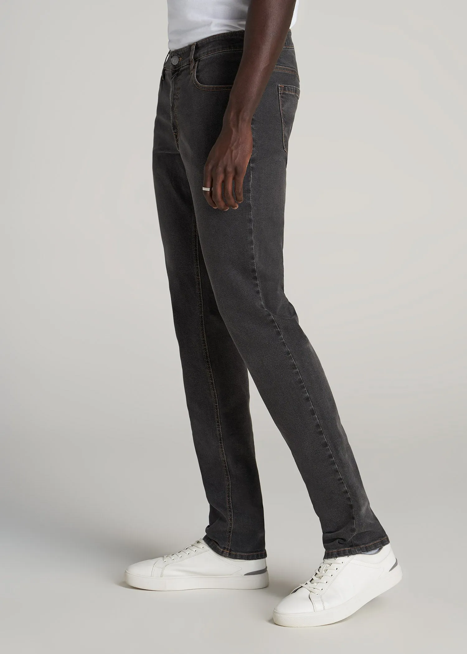 Carman TAPERED Jeans for Tall Men in Dark Grey Denim