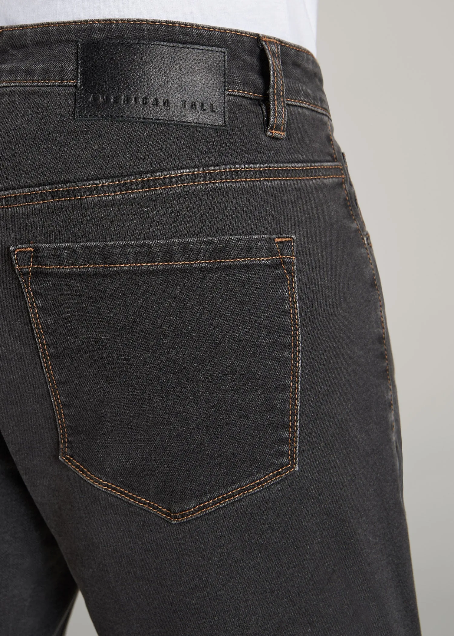 Carman TAPERED Jeans for Tall Men in Dark Grey Denim