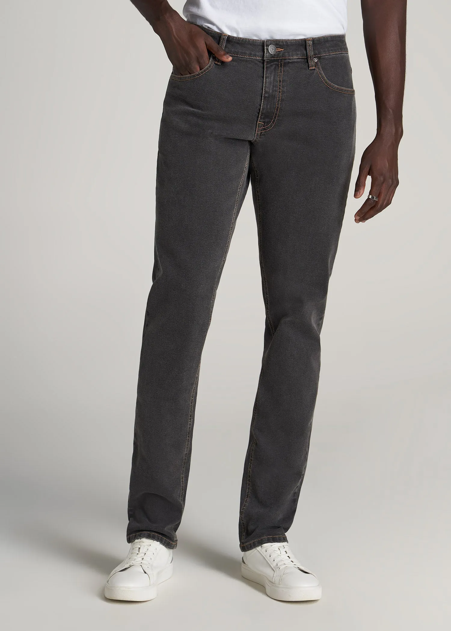 Carman TAPERED Jeans for Tall Men in Dark Grey Denim