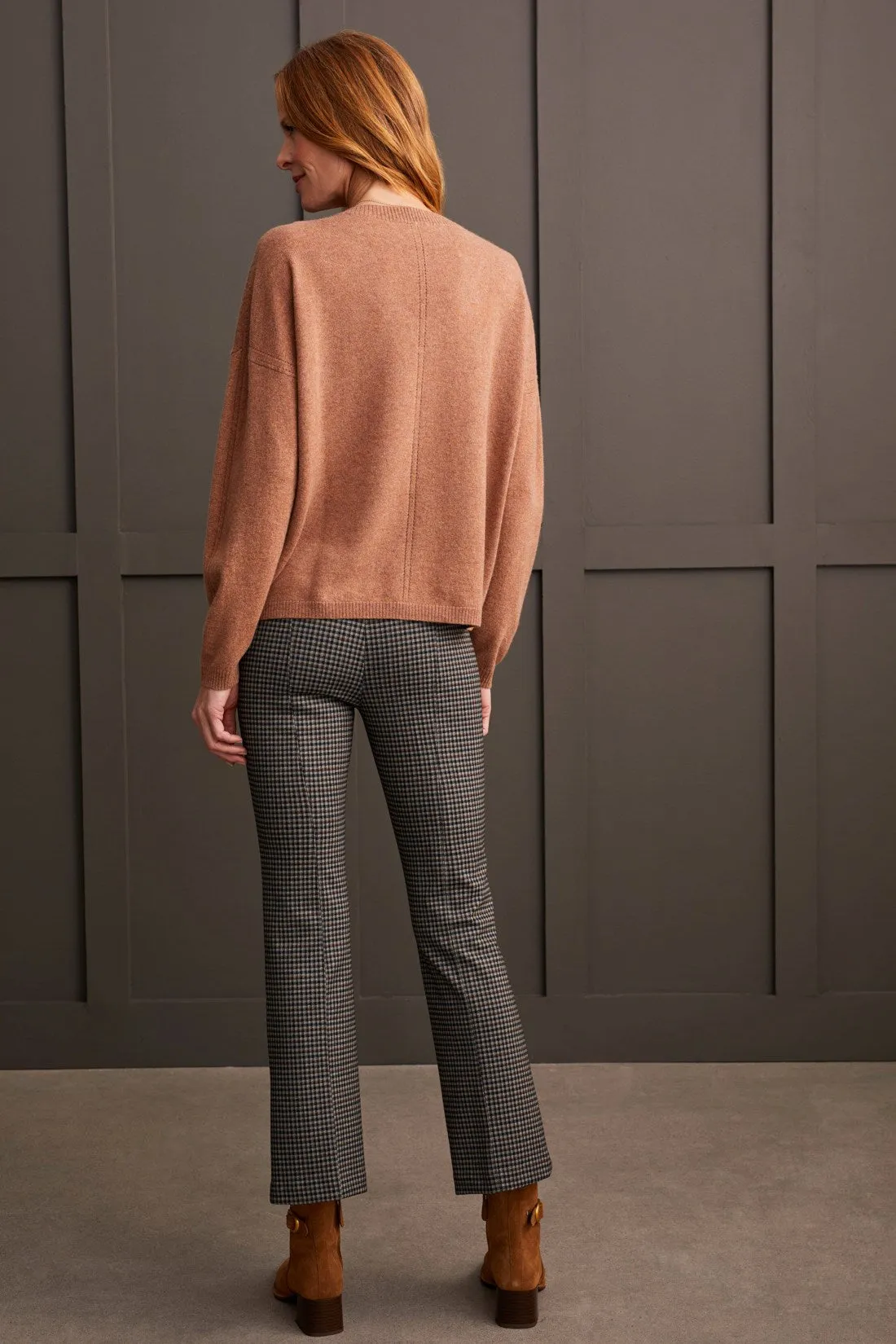 CASHMERE SWEATER WITH POINTELLE DETAIL-H.walnut