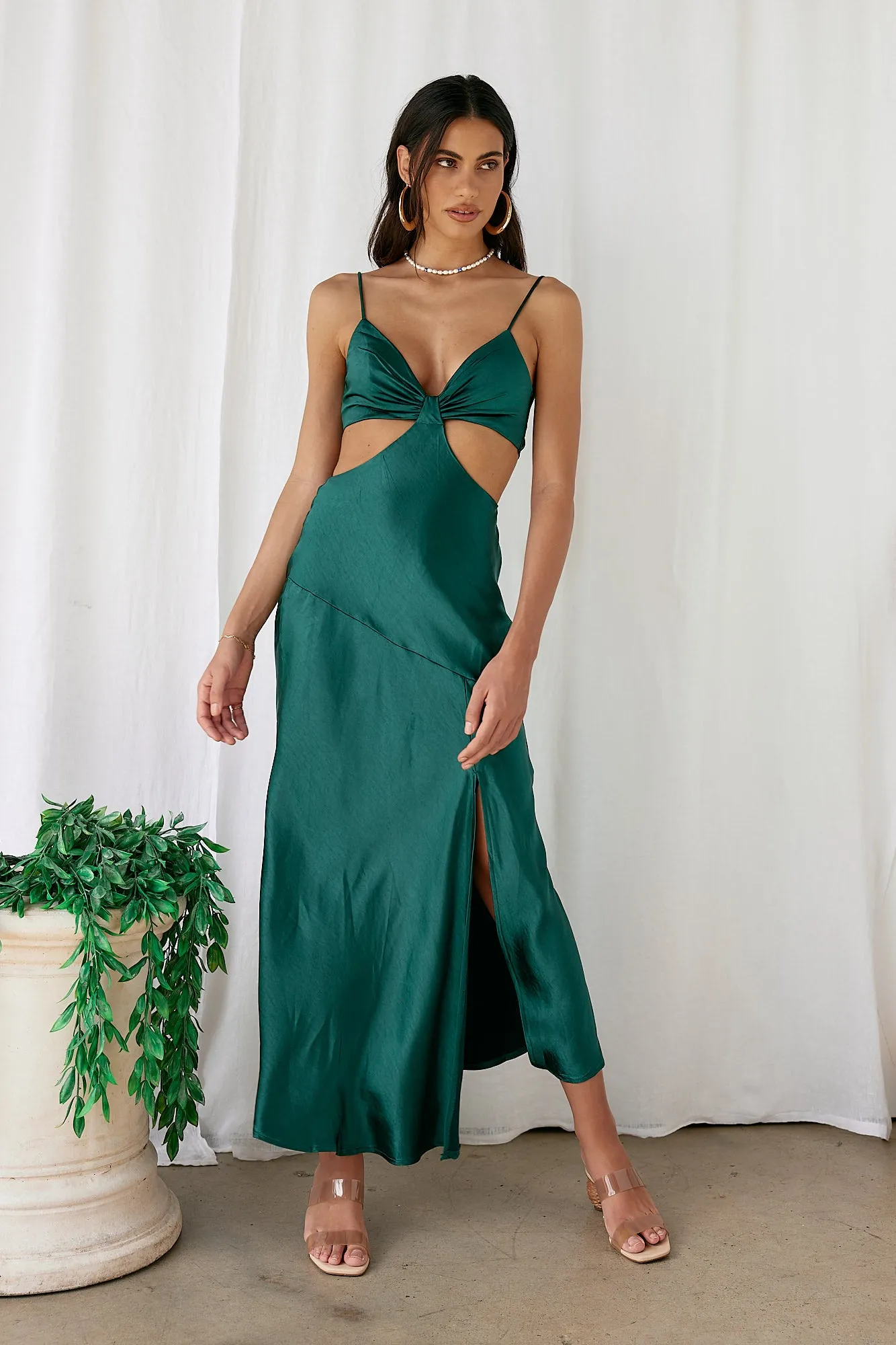 City Sunset Maxi Dress Forest Green