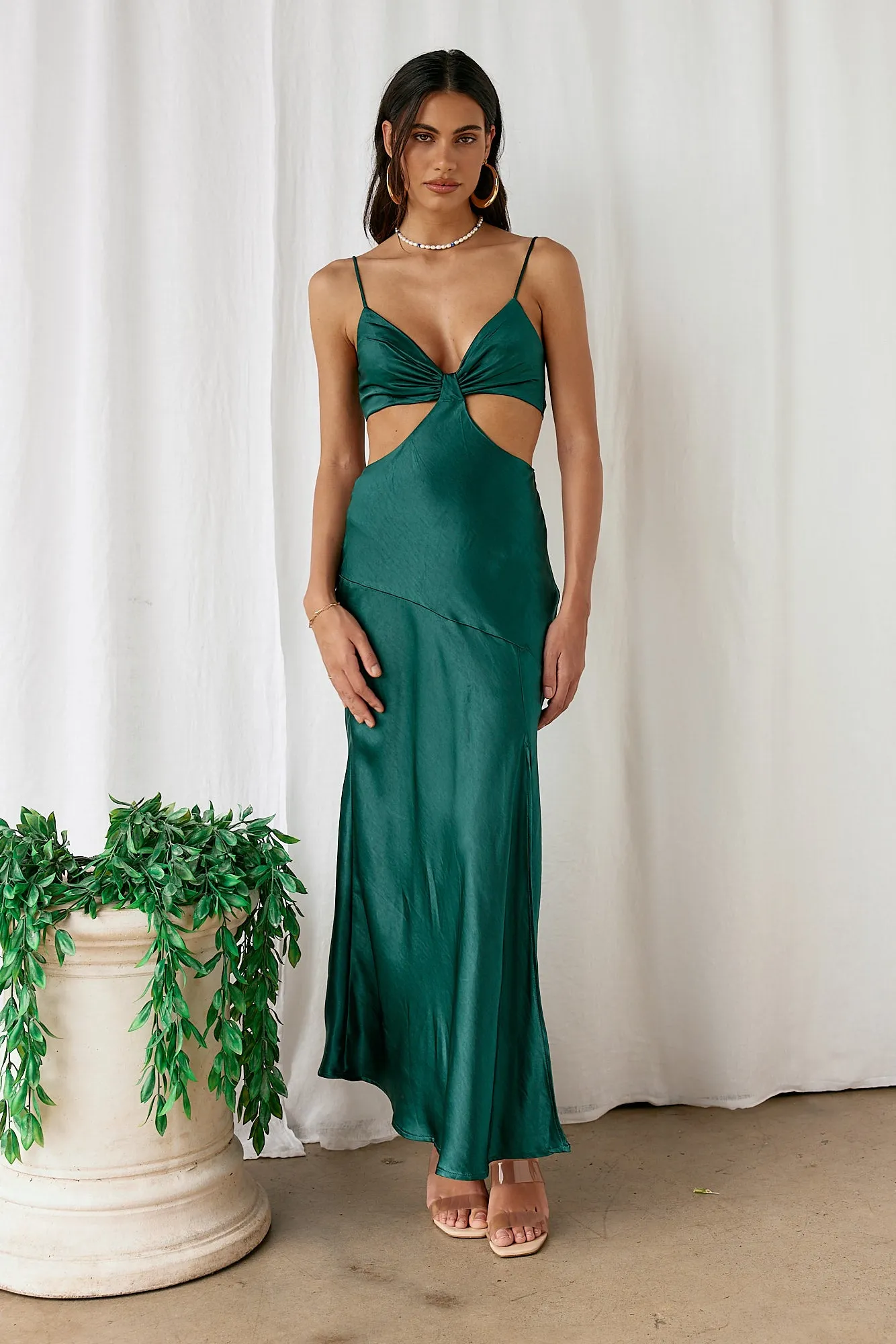 City Sunset Maxi Dress Forest Green