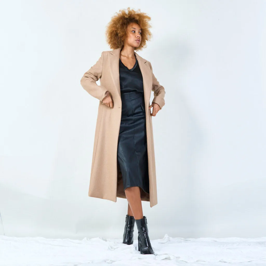 Classic tailored long coat wholesale