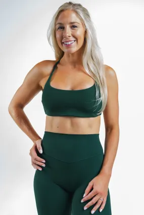 Cloud II Strappy Bra - Evergreen