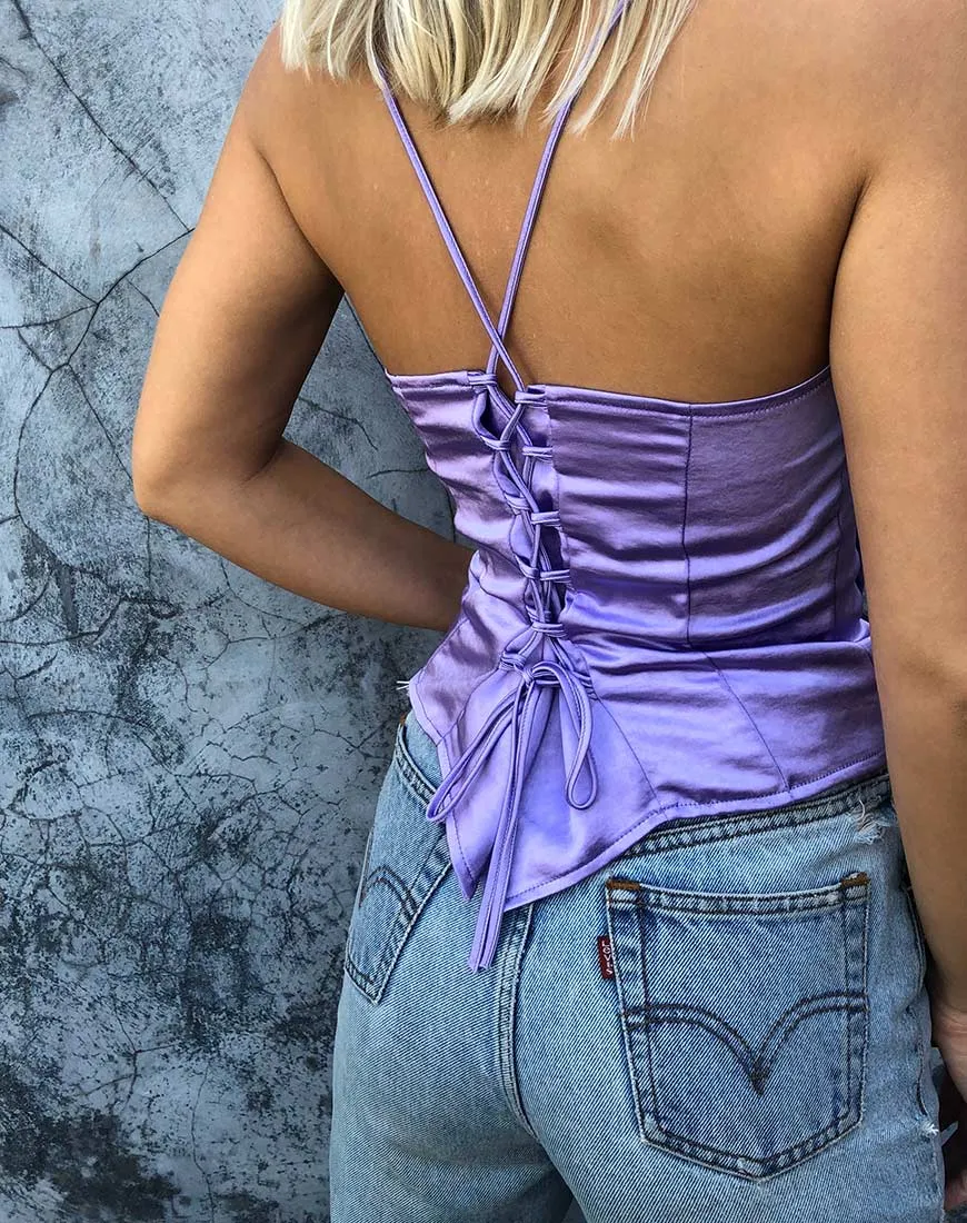 Cosey Top in Satin Lilac