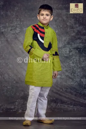 Cotton Applique Kurta for Boys