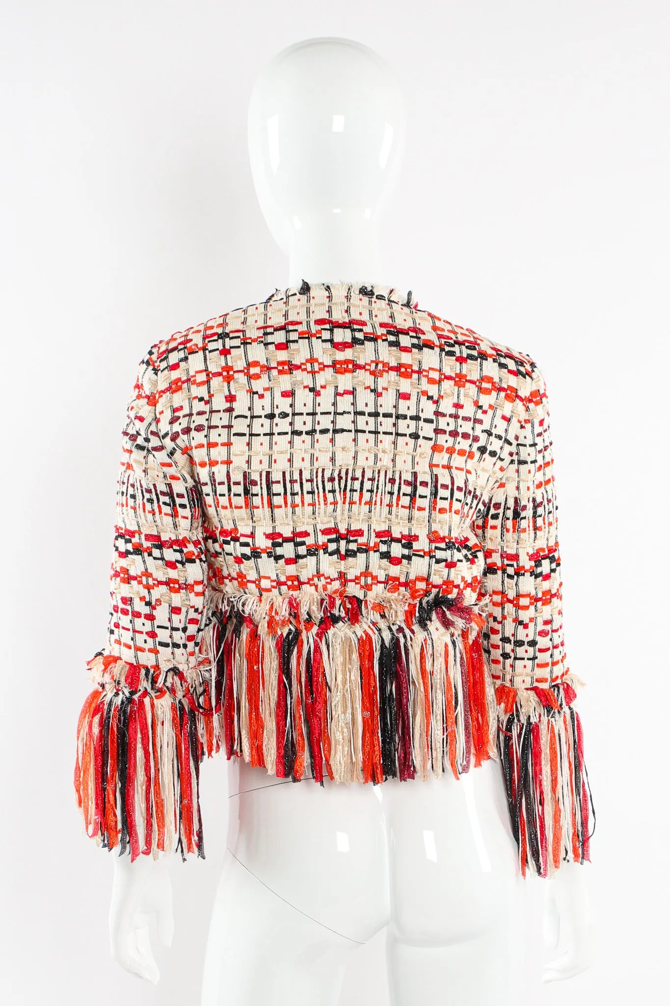 Crosshatch Ribbon Fringe Jacket