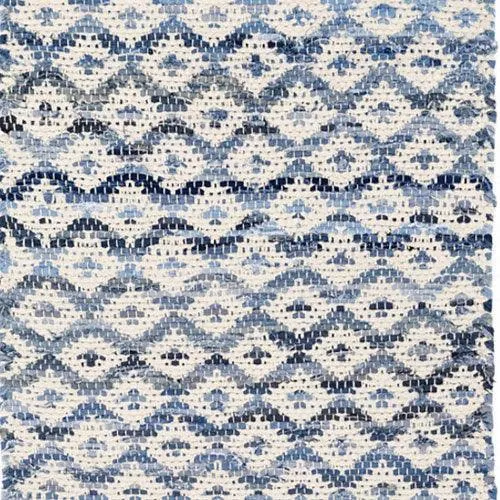 Dash & Albert Denim Rag Diamond Ivory Woven Cotton Rug