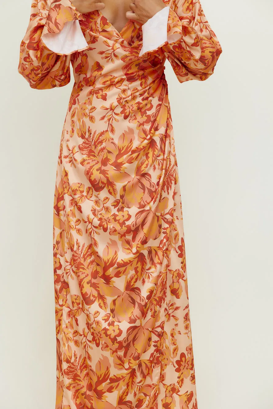 Dawning Sunsets Maxi Dress Orange