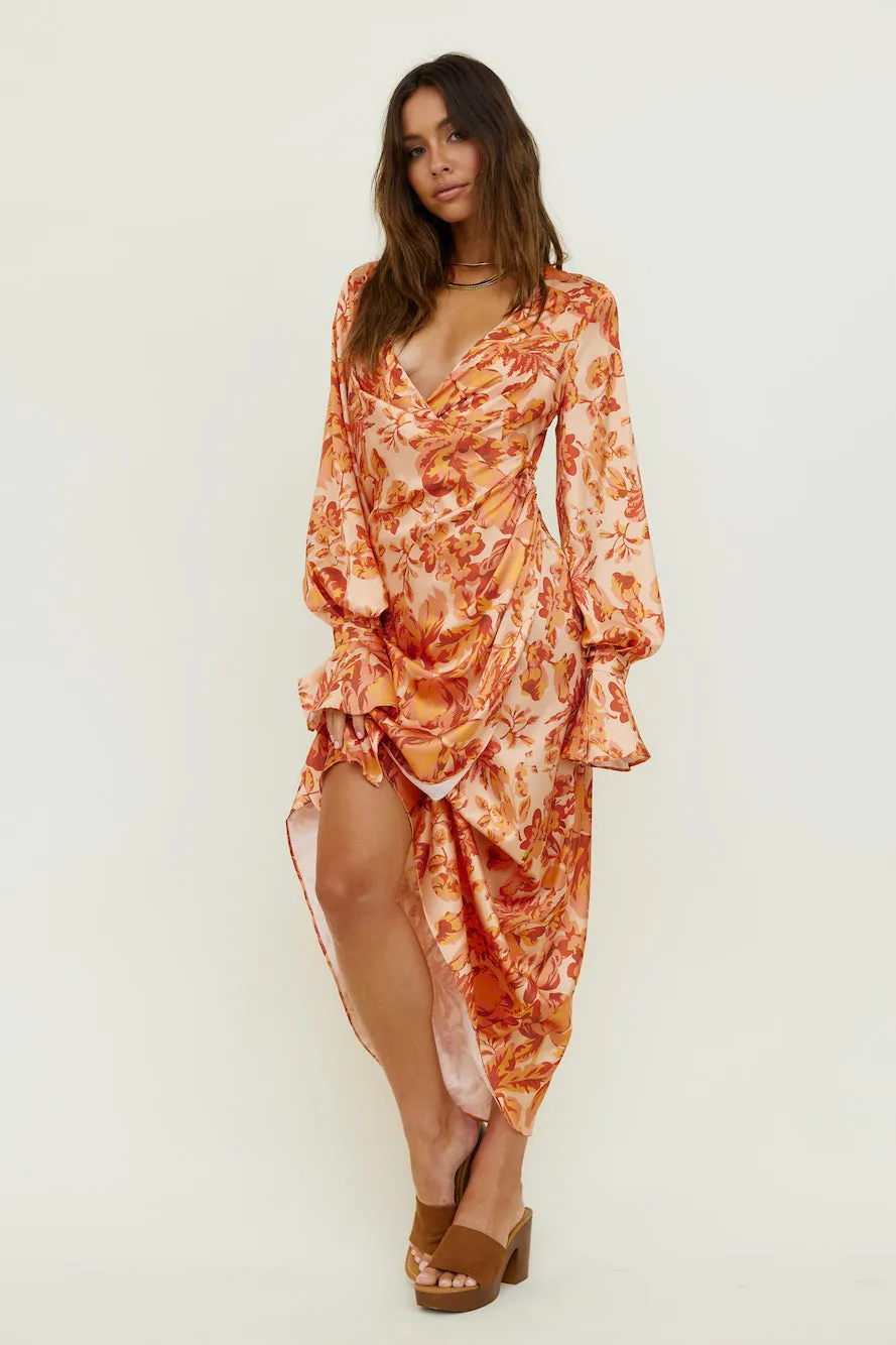 Dawning Sunsets Maxi Dress Orange