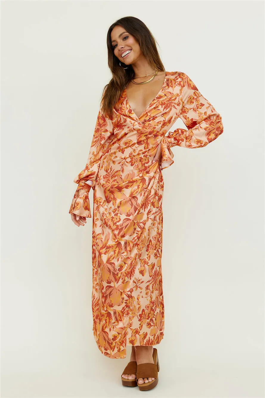 Dawning Sunsets Maxi Dress Orange