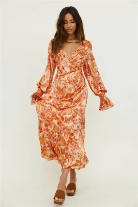 Dawning Sunsets Maxi Dress Orange