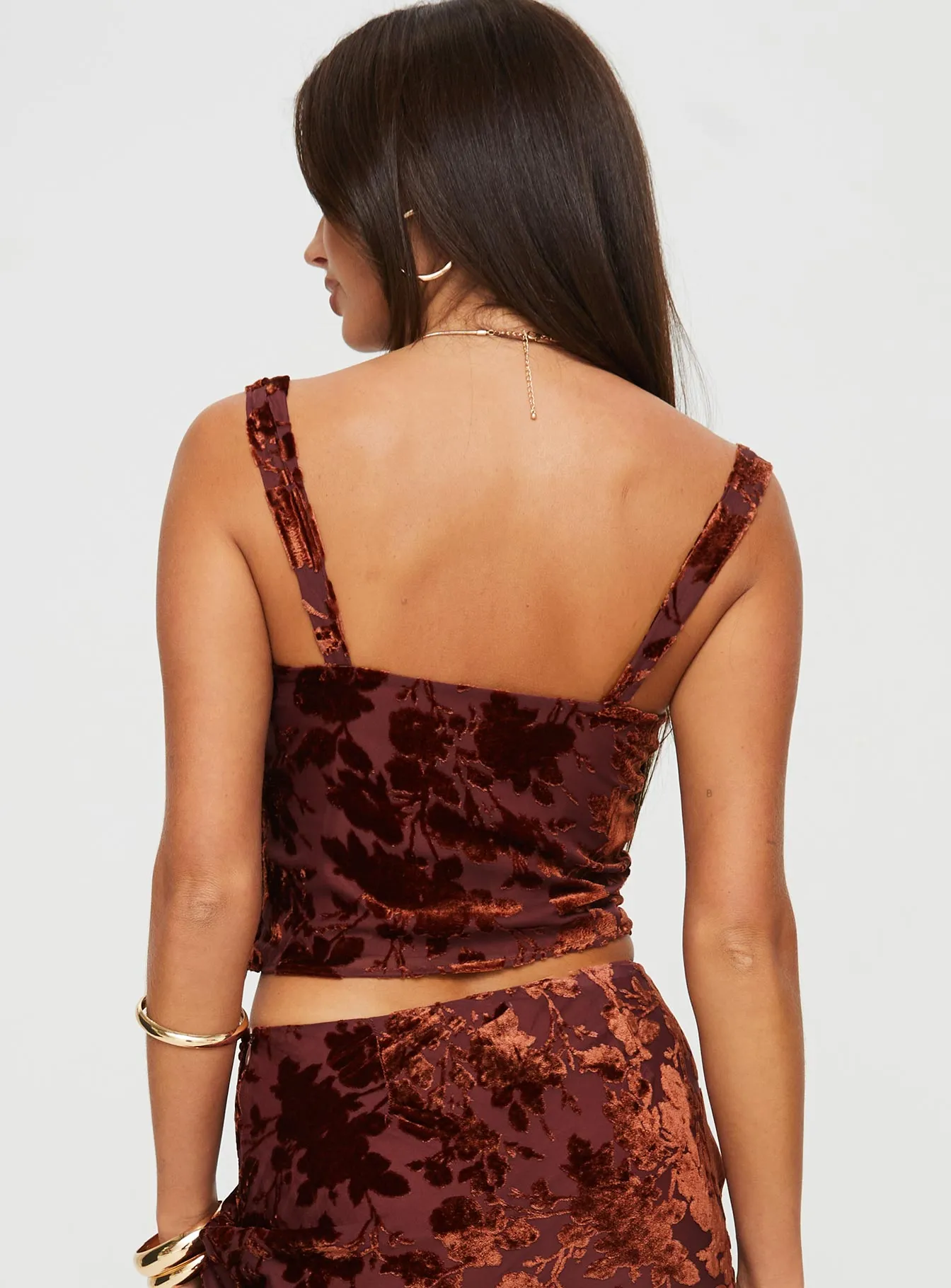 Devore Cami Burgundy