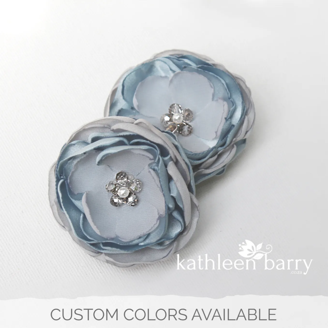 Dusty blue hair flower or brooch - Bride, flower girl, bridesmaid, mother of the bride or groom gifts