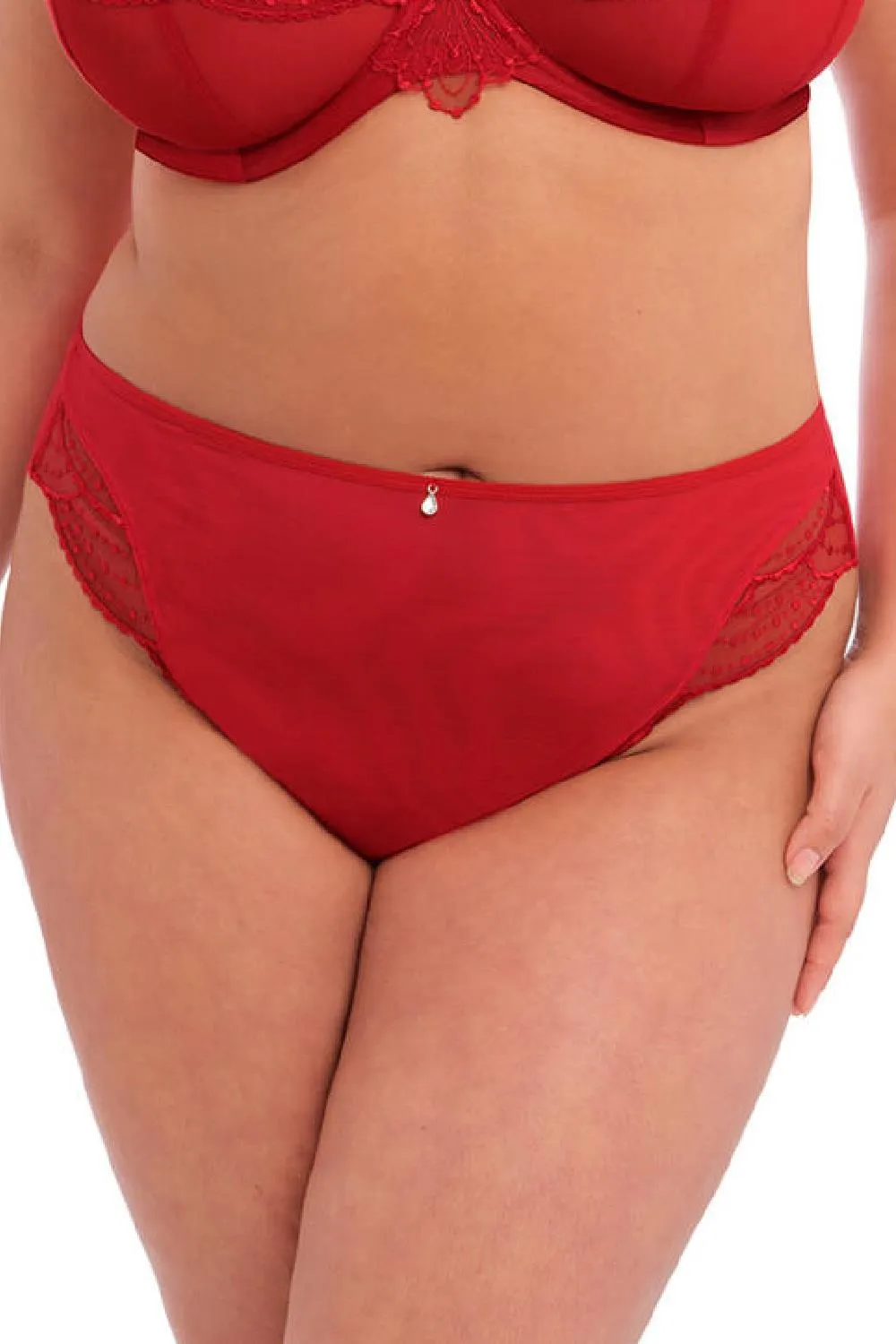 Elomi Priya Brazilian Brief, Haute Red (EL4557)