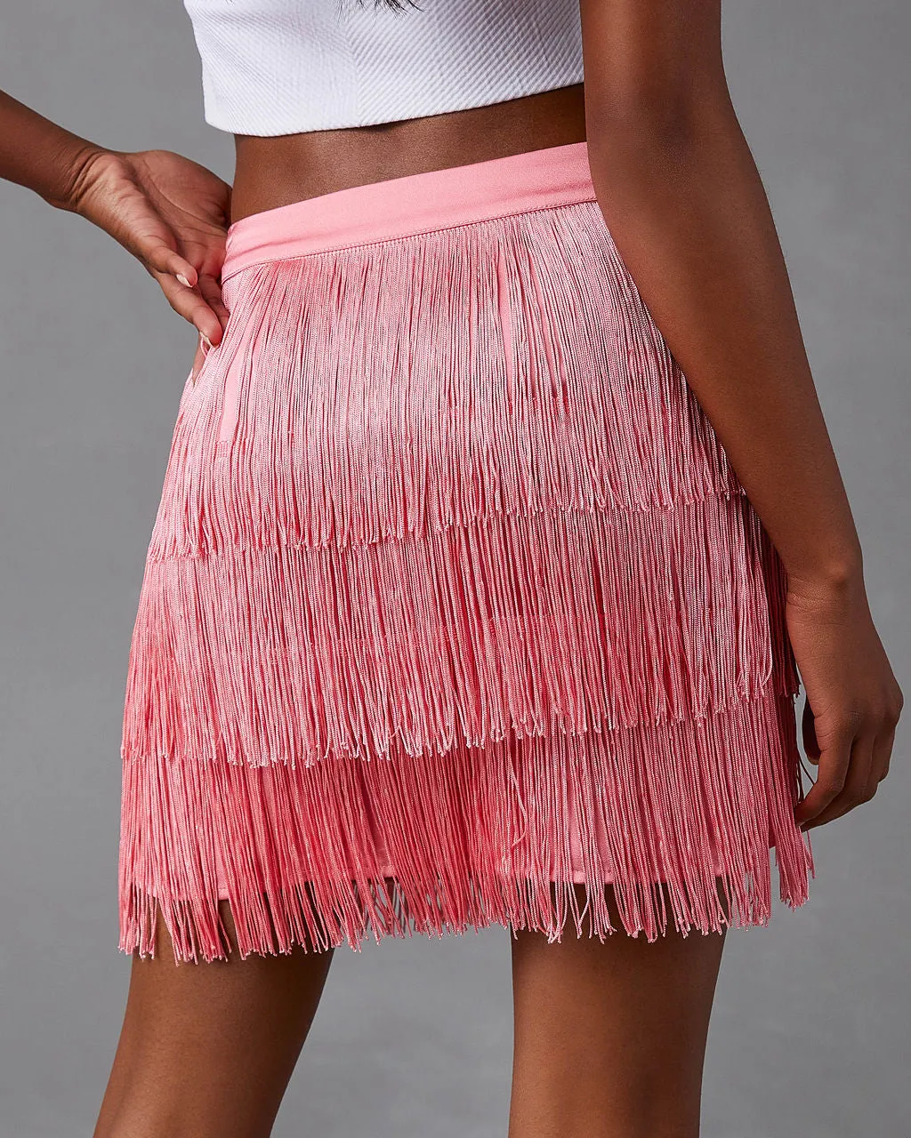 Erini Fringe Mini Skirt