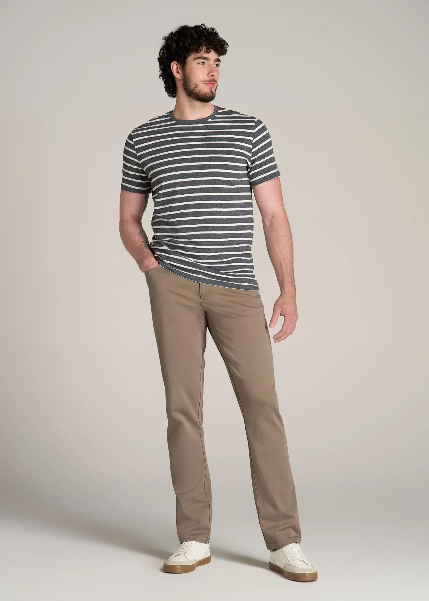 Everyday Comfort 5-Pocket TAPERED-FIT Pant for Tall Men in Dark Sand