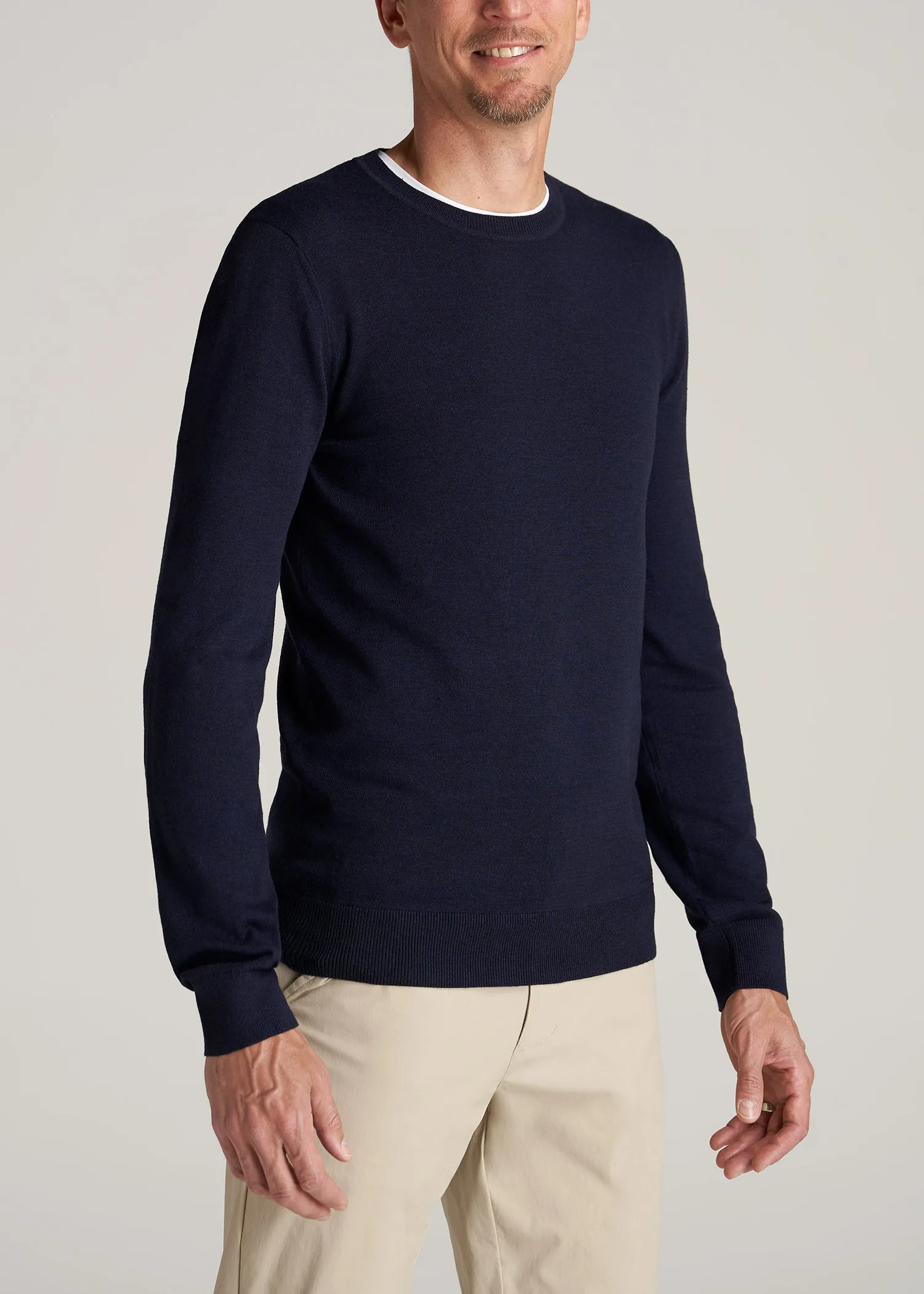 Everyday Crewneck Tall Men's Sweater in Patriot Blue