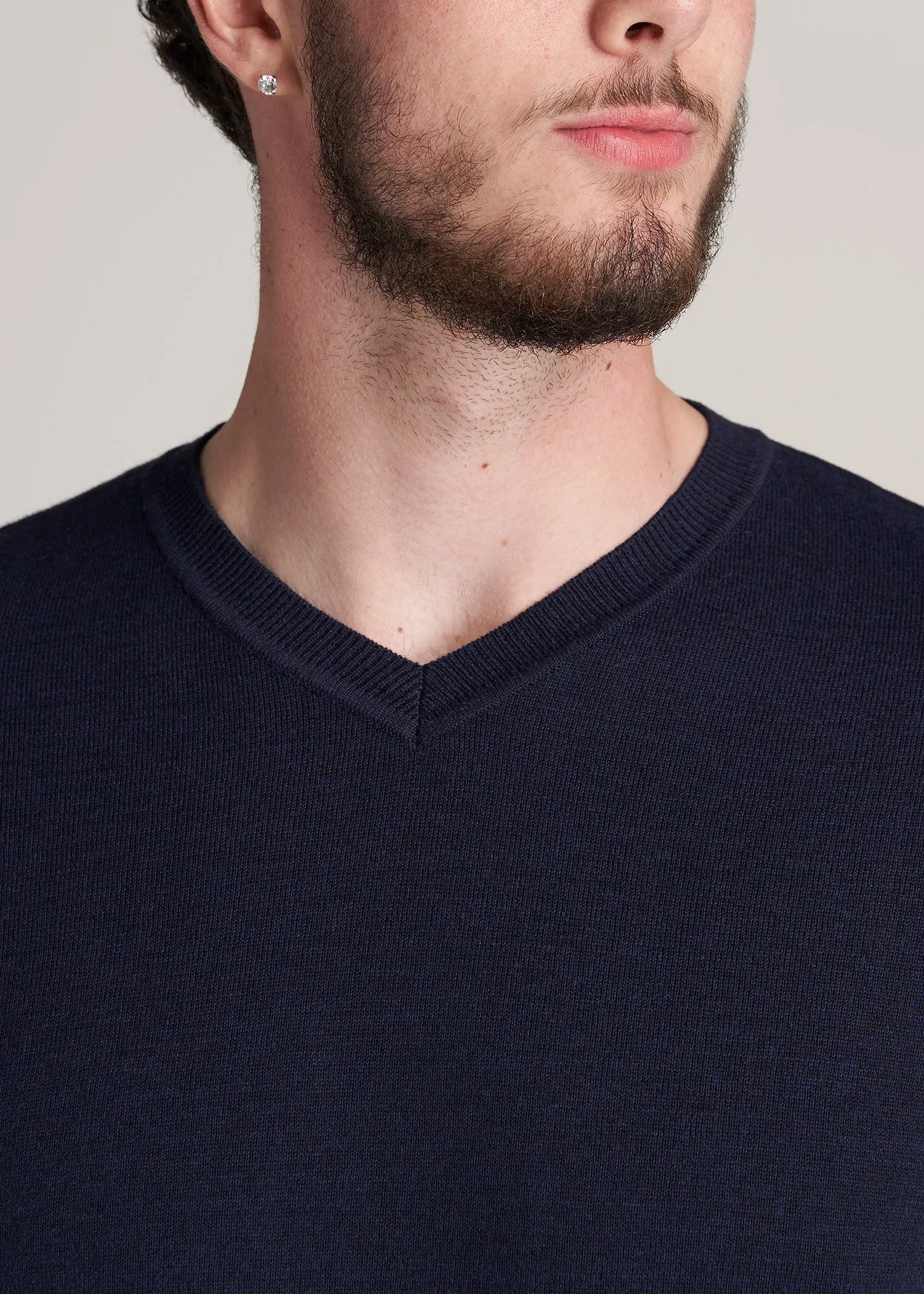 Everyday V-Neck Tall Men's Sweater in Patriot Blue