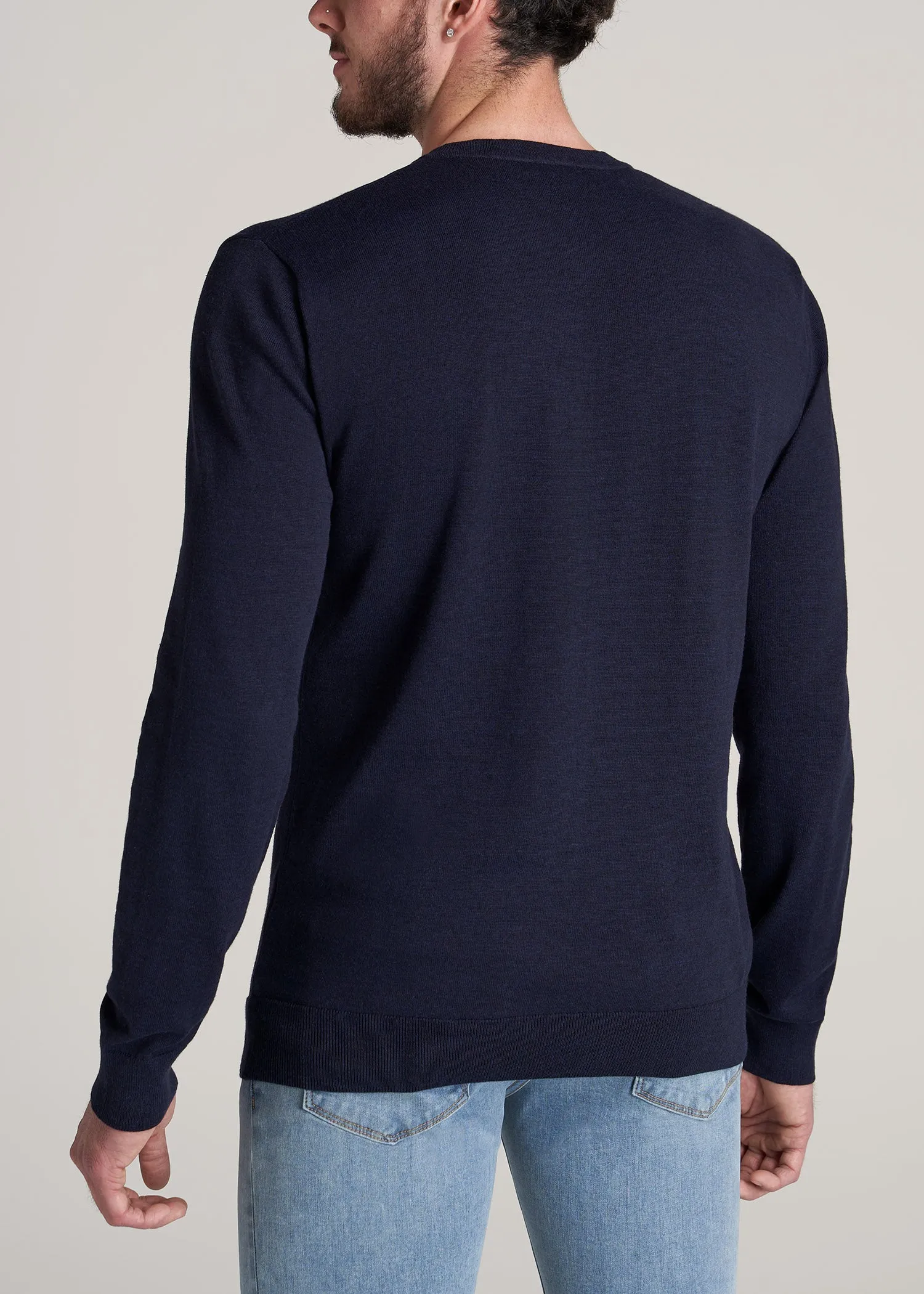 Everyday V-Neck Tall Men's Sweater in Patriot Blue