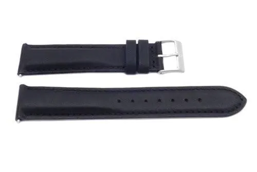 FITS Swiss Army Black Leather Field Series Watch Strap